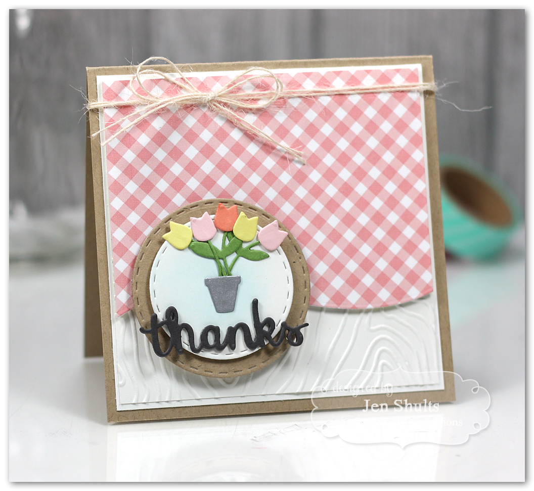 Thanks, handmade card using Taylored Expressions dies