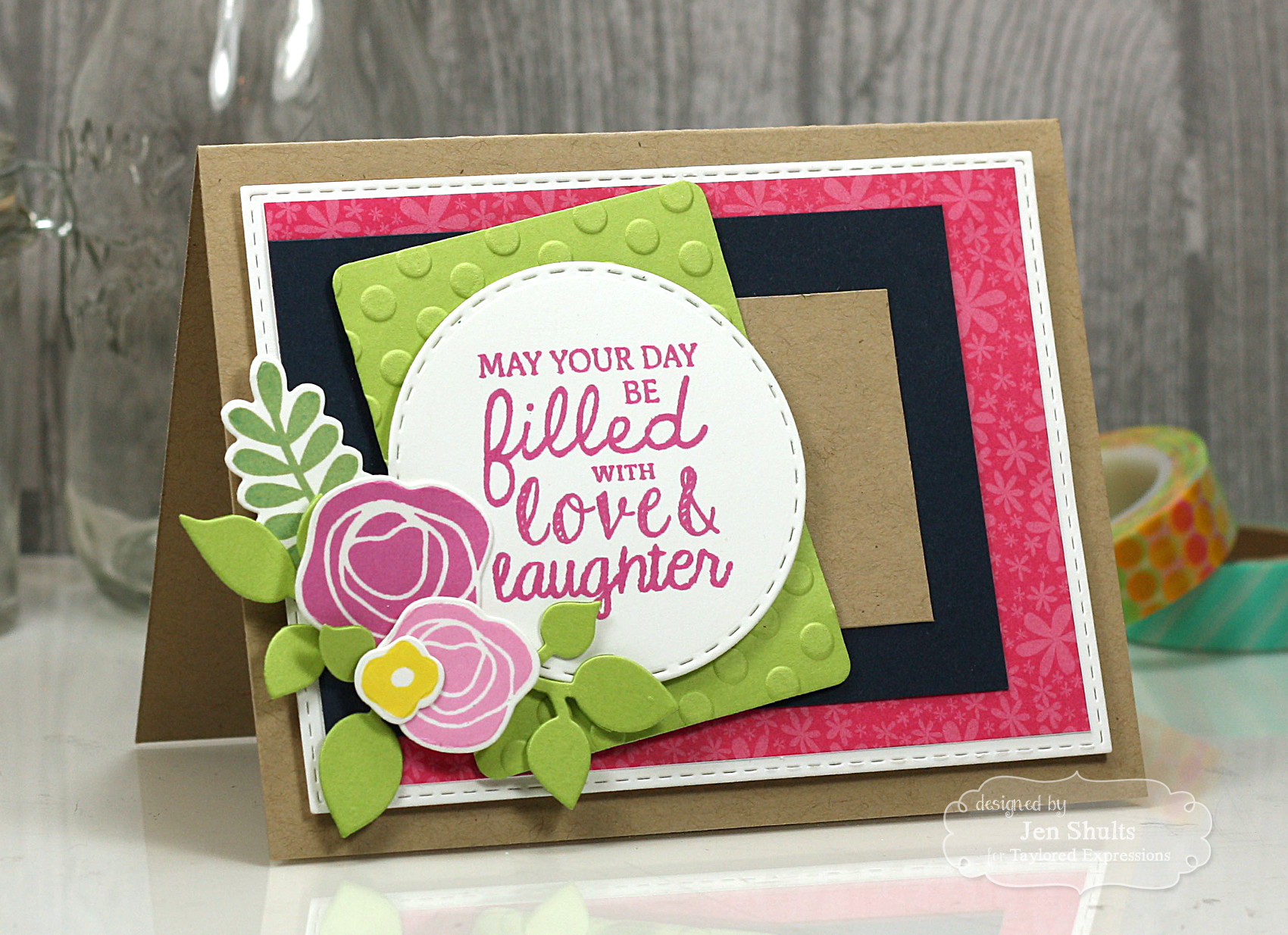 Filled with Love, handmade card by Jen Shults