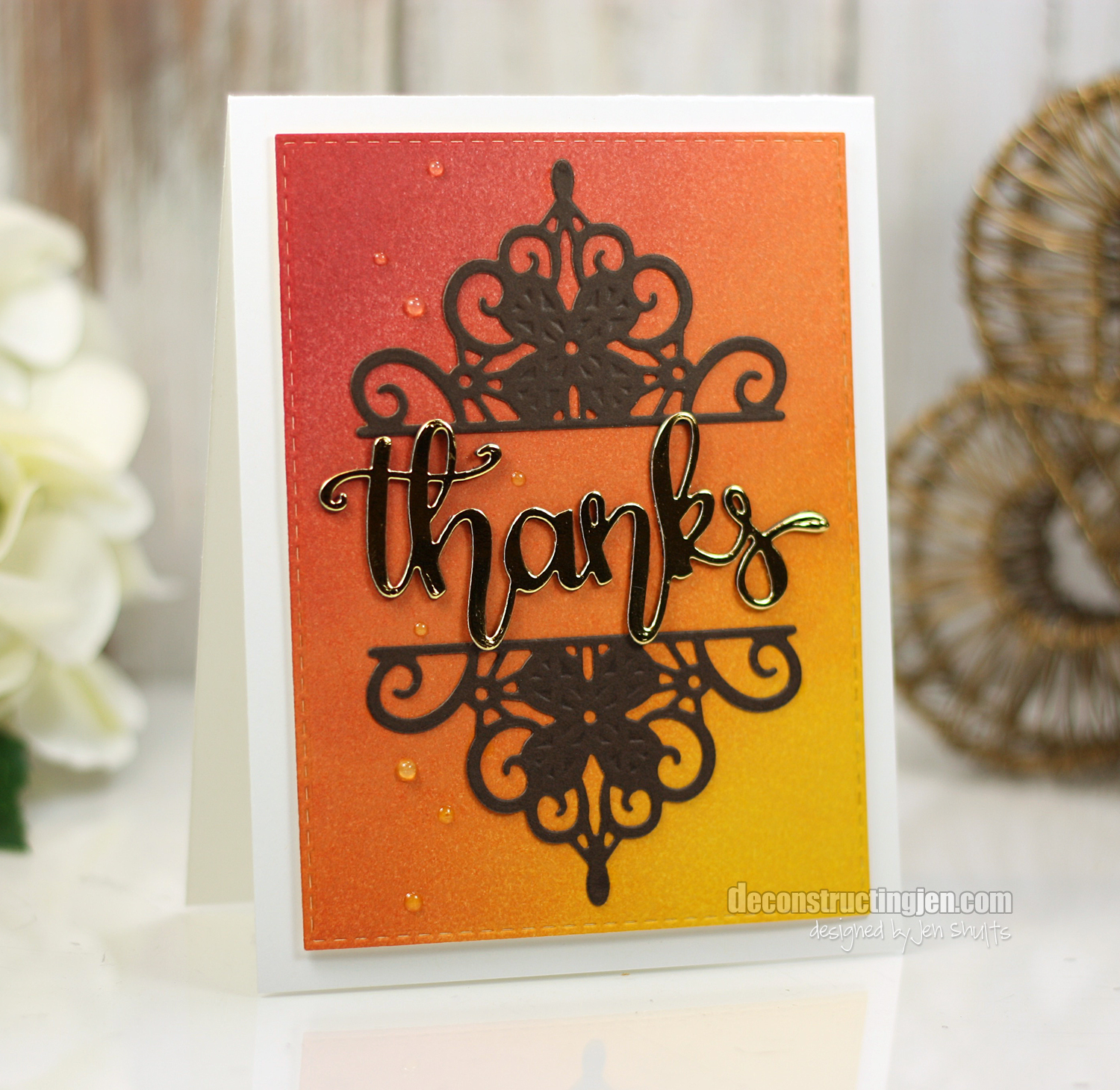 Thanks by Jen Shults, CardMaker and Spellbinders Blog Hop