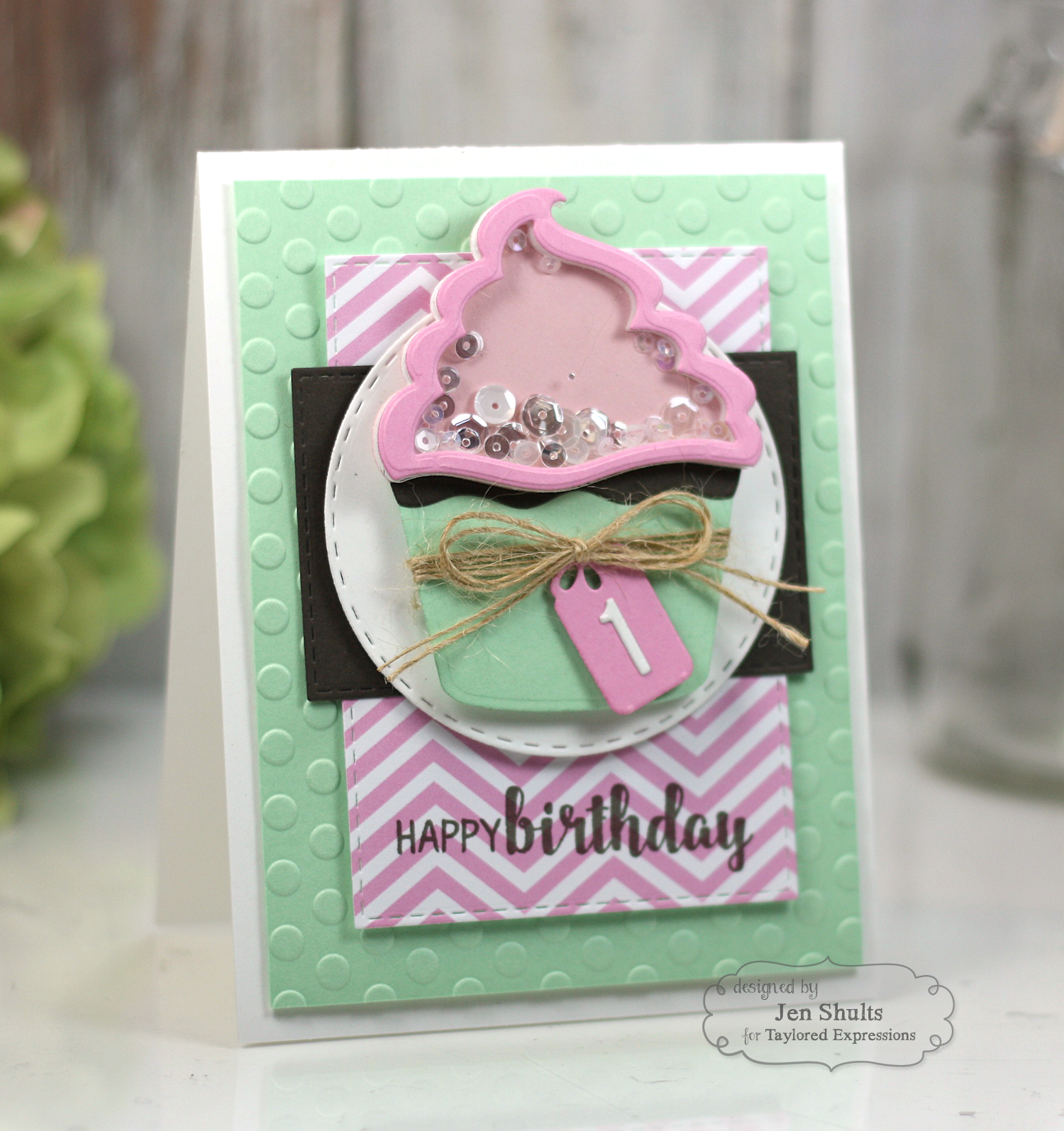 Happy 1st Birthday by Jen Shults, handmade card